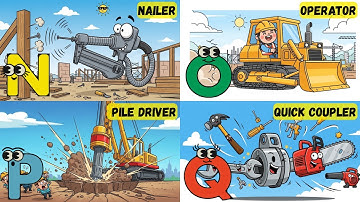 🚧 ABC Construction Vehicles Song 🏗️ | Learn A–Z Building Machines for Kids! | Energypac Kids TV