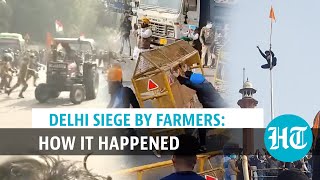 Farmer rally violence: Timeline of Delhi siege - border to Red Fort and ITO