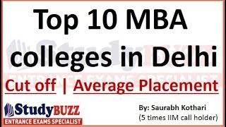 Top 10 MBA colleges in Delhi-NCR with cut offs & average placement!