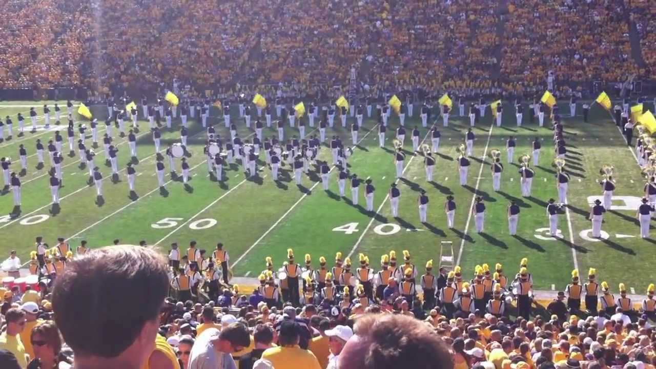 UNI Panther Marching Band At Univ of Iowa Kinnick Stadium