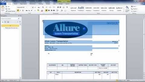 How To Make An Invoice From Word Using An Invoice Template