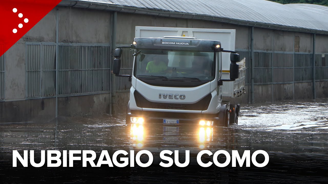 Maltempo, nubifragio su Como: allagamenti in città. Esonda il Seveso a Lentate