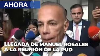 Llegada de Manuel Rosales a reunión de la PUD - 19Abr