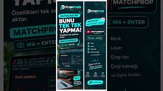 Autocad Pratikleri #02 Autocadte bunu tek tek yapma! MATCHPROP #autocad #autocadtips #autocadtürkiye