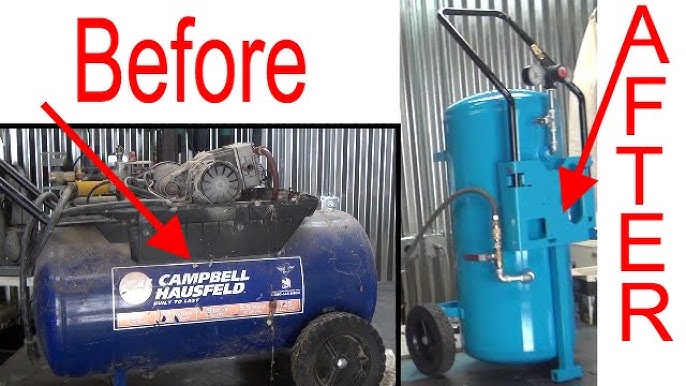 Making a Reserve Compressed AIR TANK From an Old Air Compressor * The AIR  PIG - YouTube
