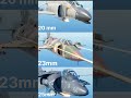 20mm vs 23mm vs 25mm: Aircraft Autocannon Firepower Test #shorts