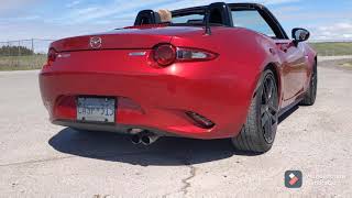 2016+ ND MAZDA MX-5 Miata ISR Muffler Delete vs Stock Axle Back *Warm Start and Acceleration*