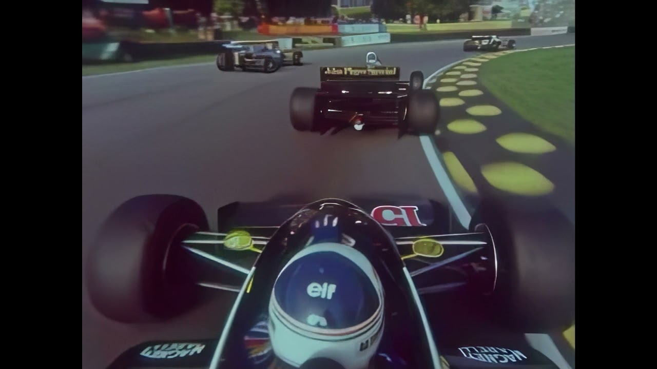 Upscaled to HD-1983-09-23 European GP Practice Brands Hatch, Renault V6 Turbo #15 of Alain Prost.