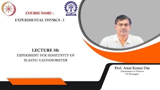 Lecture 50: Expt. for Sensitivity of Blastic Galvanometer