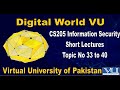 CS205 Information Security Short Lectures Topic No 33 to 40