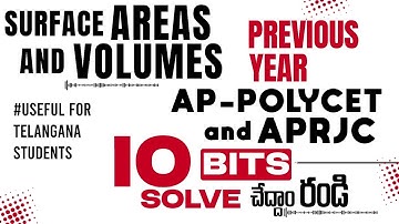 ap polycet and aprjc previous year bits|surface areas and volumes|AP POLYCET previous year MCQs