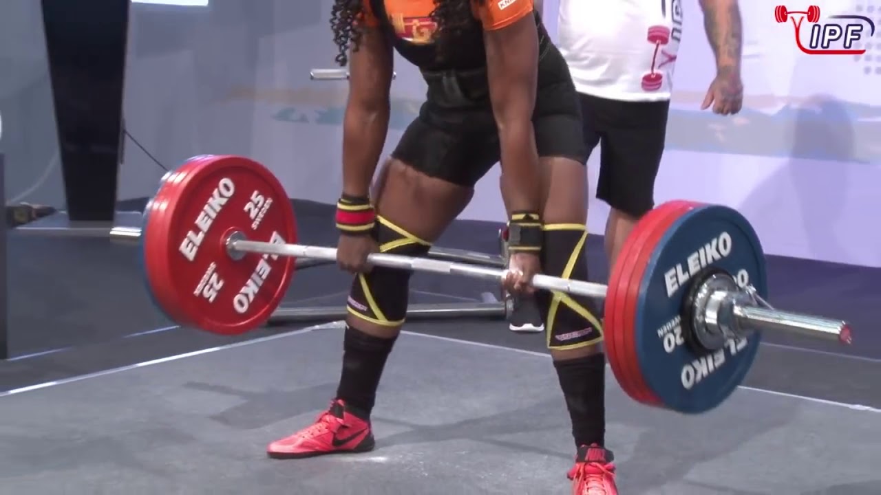 IPF Worlds Powerlifting Equipped 2018 Iris Kensenhuis gold medal in the