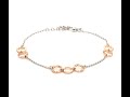 Lightweight platinum  rose gold bracelet for women jl ptb 764  jewelove