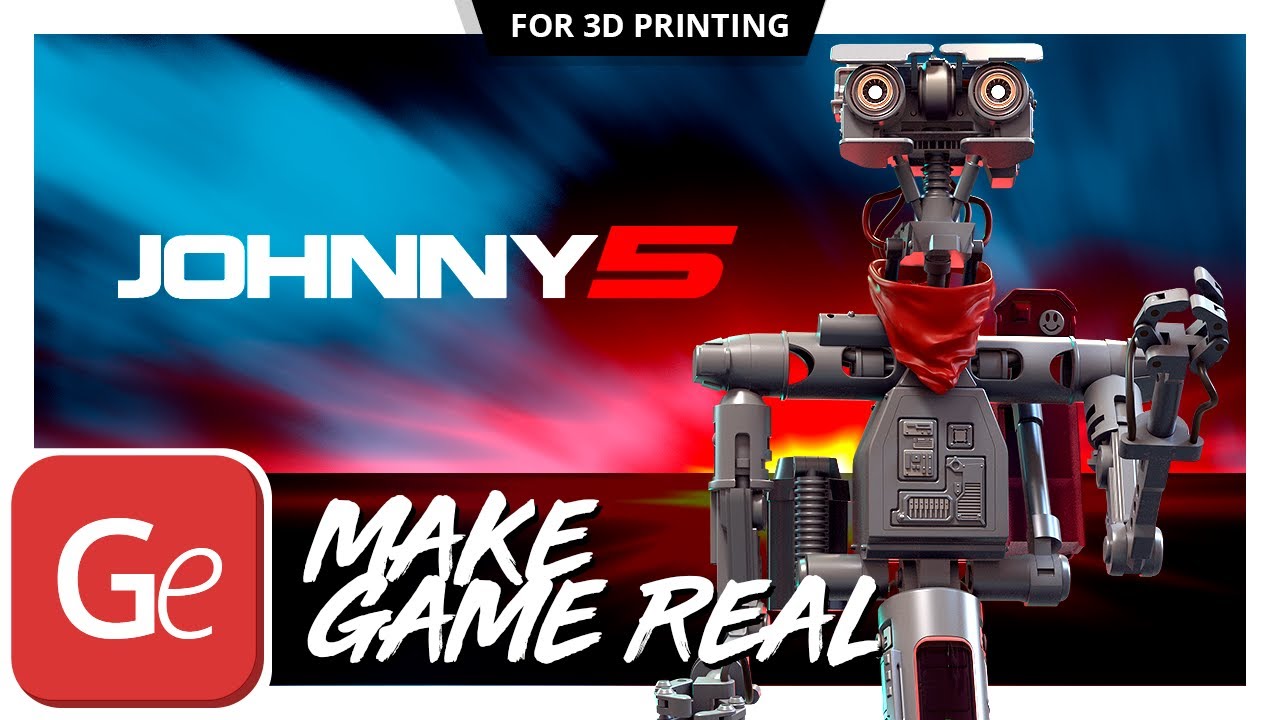 Johnny 5 3D Printing Model | Make Game Real - YouTube
