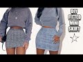 DIY EASY Fitted Mini Skirt | Urban Outfitters, Brandy Melville & Pinterest Inspired | Beginner Level