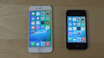 iPhone 6 iOS 9 Beta vs. iPhone 4S iOS 9 Beta - App Opening Speed Test! (4K)