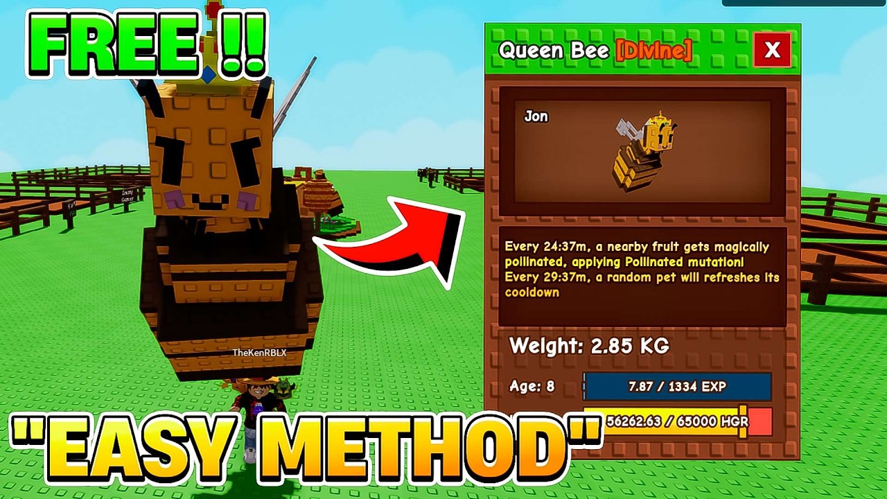 Get FREE Raccoon & Queen Bee Pets in Grow A Garden! 100% WORKING - YouTube