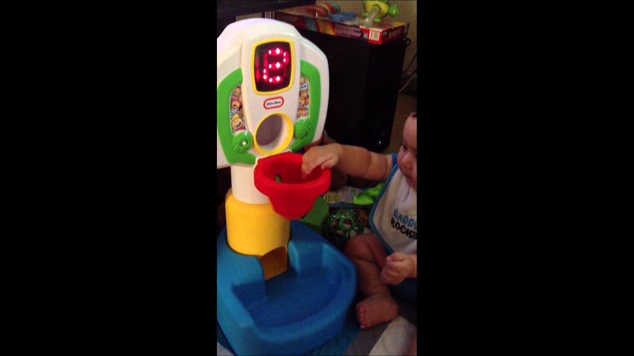 My 7 month baby playing with The Little Tikes Little Champs Sports