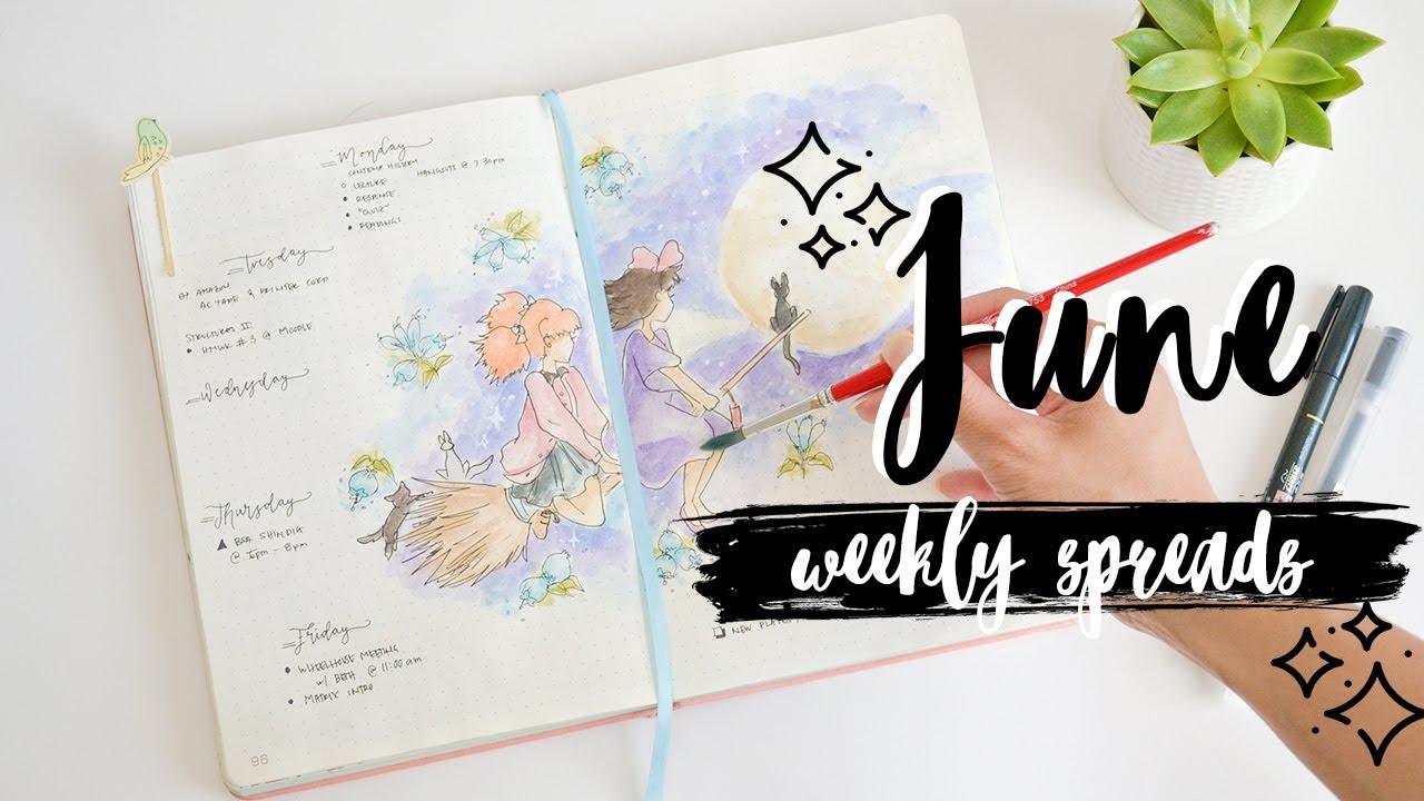 JUNE Weekly Spreads Bujo | STUDIO GHIBLI theme | Injoyy