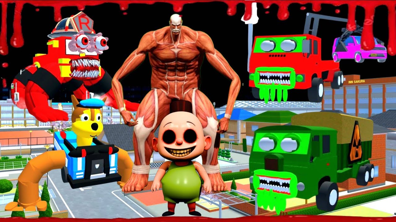 Yuta Mio Panik Buat Banyak CCTV Merekam Hamood Habibi dan Monster di Kota SAKURA SCHOOL SIMULATOR