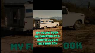 First “RV” I ever camped in #camping #vintagerv #camper #f100