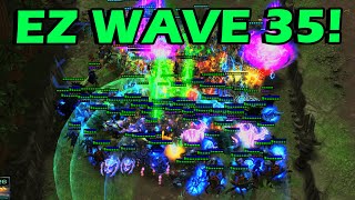 Insane Dynamic Strategy Easily Reaches Wave 35! Squad TD SC2
