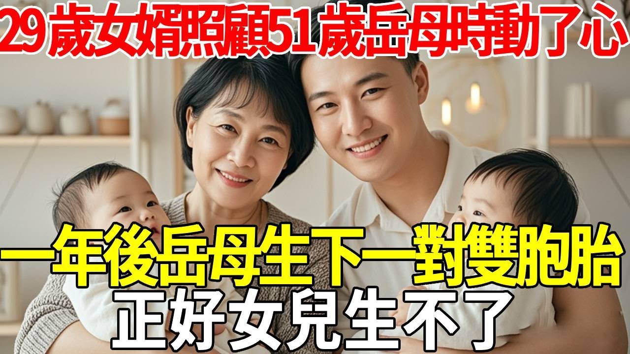 29歲女婿照顧51歲岳母時動了心，一年後岳母生下一對雙胞胎：正好女兒生不了#蝴蝶飛飛 #民間故事 #奇聞趣事 #古代小說#懸疑#老年情感