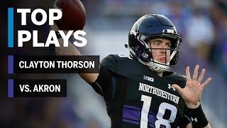 Top Plays: Clayton Thorson vs. Akron Zips |  Northwestern | Big Ten Football