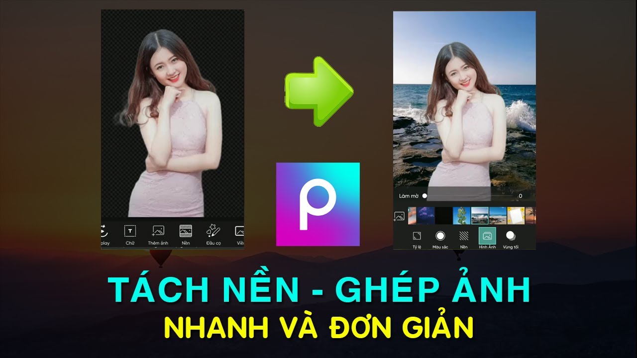 Cách tách nền ảnh, ghép phông nền trên điện thoại đơn giản bằng PicsArt -  YouTube