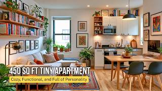 How This Renter Stabilized 450 Sq Ft NYC Apartment Maximizes Space Without Sacrificing Style