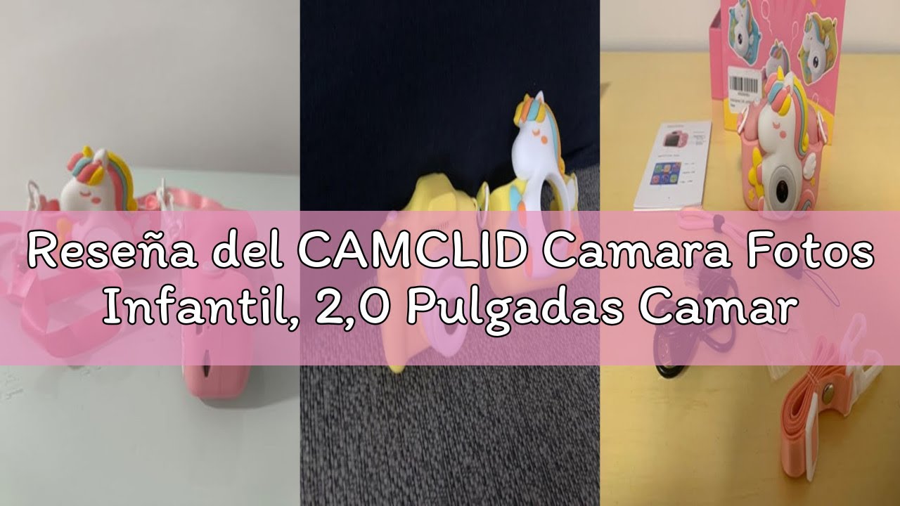 Camara De Fotos Para Niños 3 12 Años Rosa CAMCLID Cámara Infantil Con Tarjeta 32GB Y Funda Antigolpes (Rosa) | Selfie 1080P Con Juegos Y Filtros Para Niños De 3 A 12 Años
