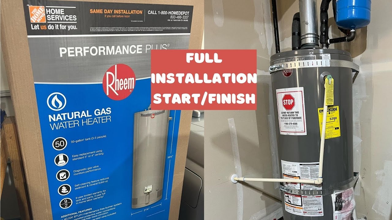Rheem Performance Platinum 50 Gal.Tall 12 Year 40,000 BTU High Efficiency  Natural Gas Tank Water Heater XG50T12HE40U0 - The Home Depot
