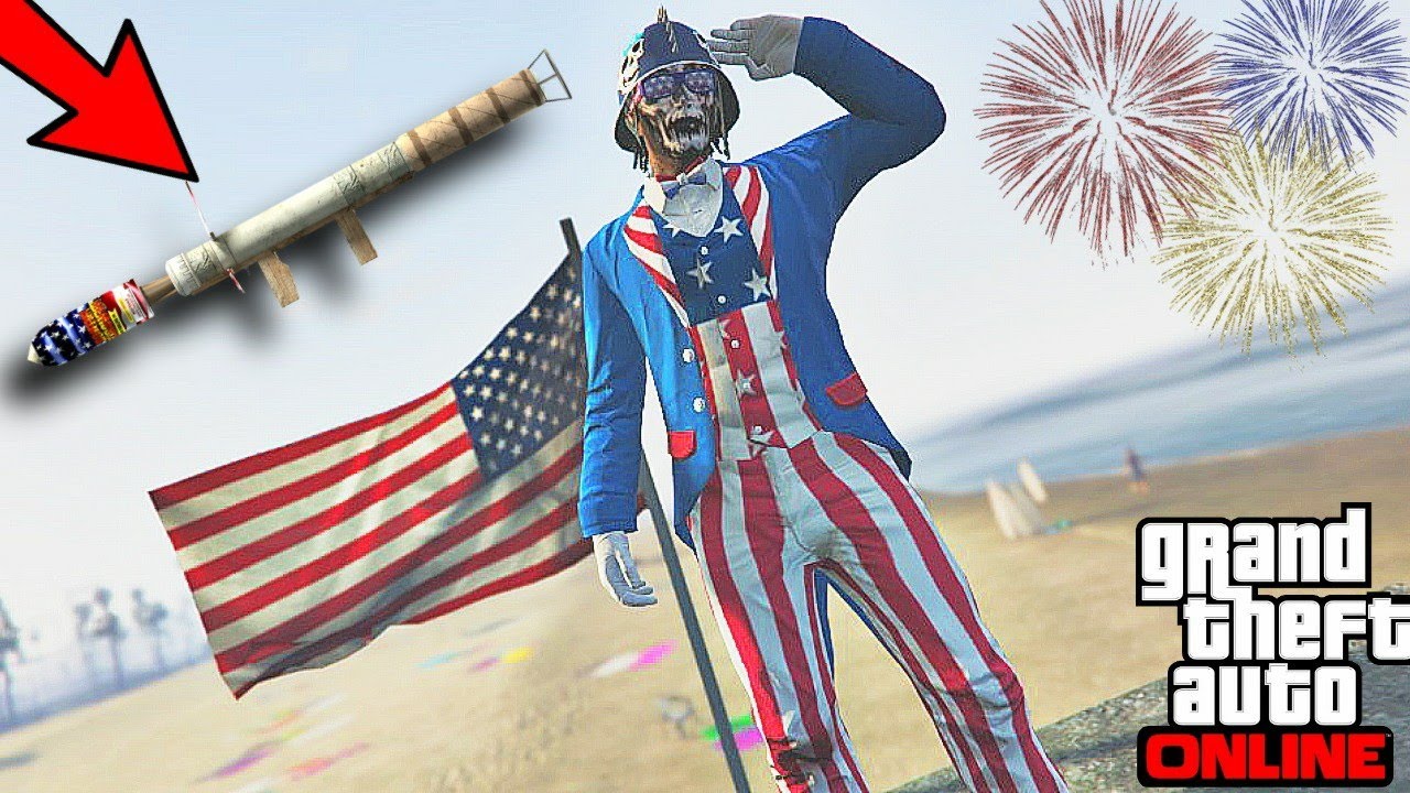 TROLLING people with FIREWORKS LAUNCHER !! HAPPY 4th of JULY !! ( GTA 5 Funny Moments )