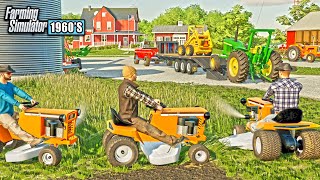 MOWING THE OVERGROWN LAWN WITH 1960'S ALLIS CHALMERS TRACTOR! (1960'S SERIES)