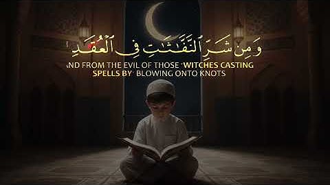 سورة تقرا في الصباح والمساء وعند النوم تقيك من كل سوء وشر سورة الفلق SYTAH AL FALAQ