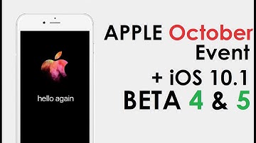 Apple October 27th Event + iOS 10.1 Beta 4 and 5 Update