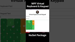 WPF Virtual Keyboard and Keypad  NuGet Package  #wpf #shorts #csharp #nuget #keyboard #keypad