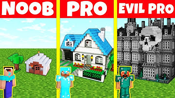Minecraft Battle: NOOB vs PRO vs EVIL PRO: LEGO HOUSE BUILD CHALLENGE / Minecraft Animation