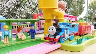Steam Thomas Plarail & JR pink train ☆ 5 new trains and color rails