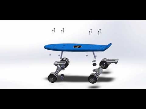 Exploded View Skateboard SolidWorks
