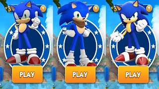 Sonic Dash vs Boom vs Forces - Blue Sonic in All 3 Running Sonic Games - All Runners Gameplay screenshot 1