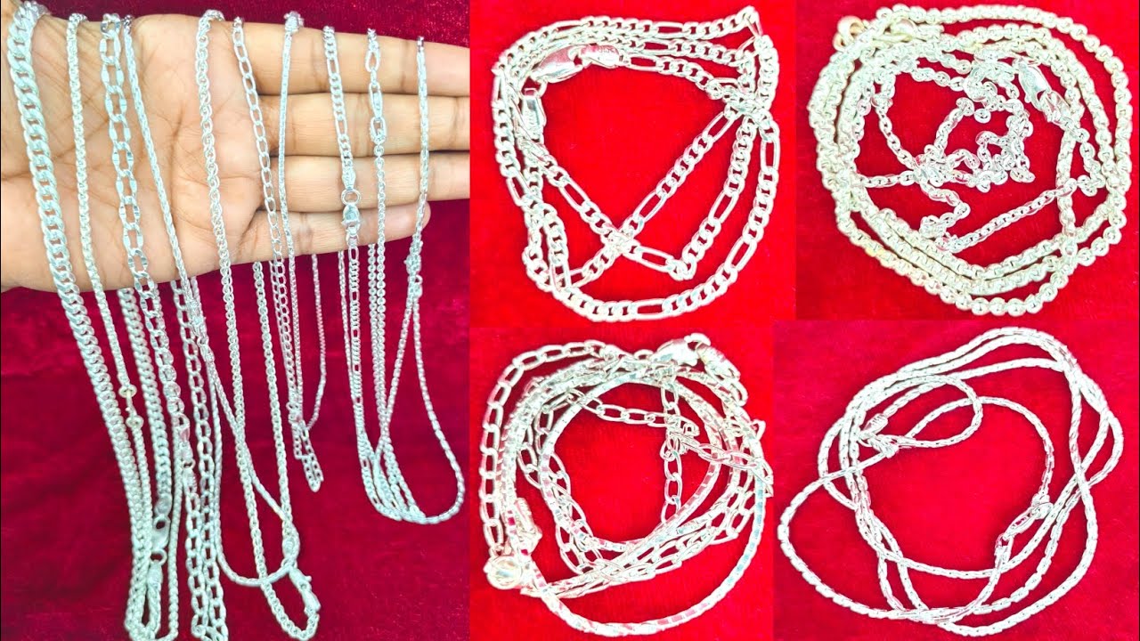 Latest Silver Chain Design || New Design Weight And Price 