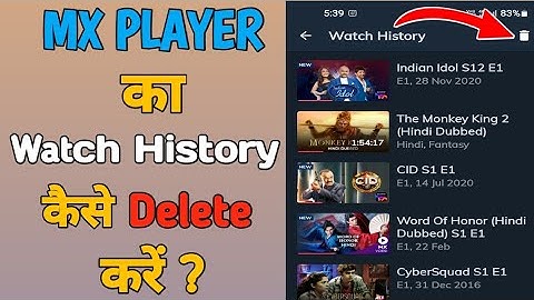 mx player ka watch history delete kaise karen|How to delete mx player watch history|MX Player||TRA||