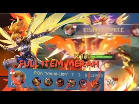 "FANNY FULL ITEM MERAH SOLO RANK" APA KAH ADA DEMAGE?!!
