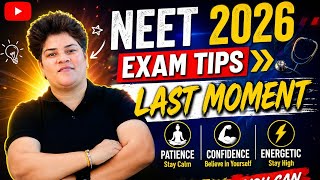 Important Tips for neet 2026 aspirants | Patience | Stress | keen question observation