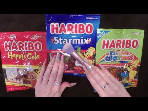 ASMR Haribo Gummy Candy Taste Test & Eat With Me | Whispered Ramble