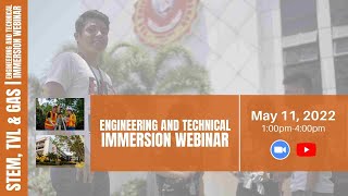 ENGINEERING AND TECHNICAL IMMERSION WEBINAR
