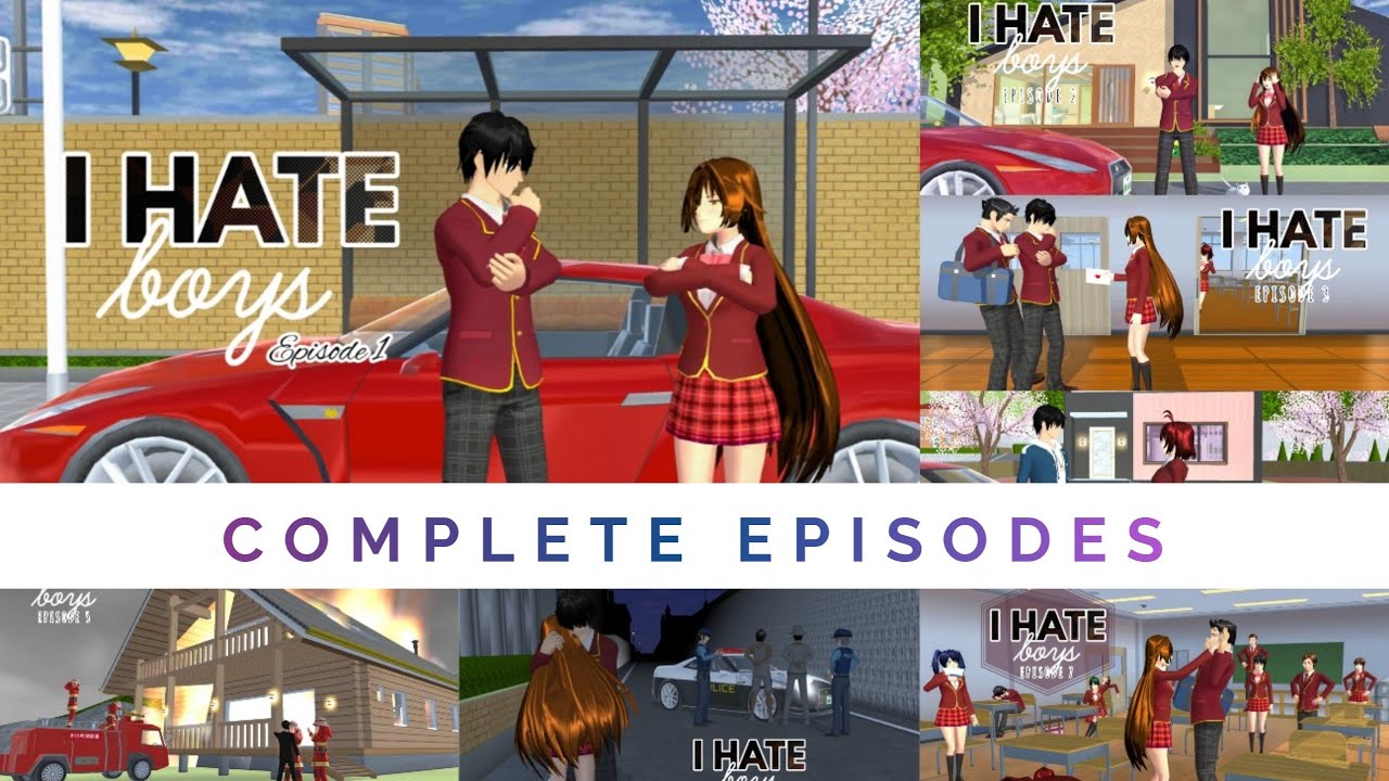 I Hate Boys 🙅 (A Love Story 💕) COMPLETE EPISODES 🎉 | Sakura School Simulator | Kat-kat Gaming
