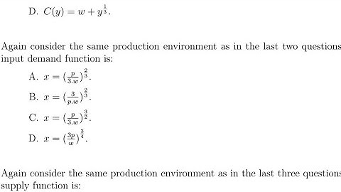 How to find out conditional input demand function from the production function