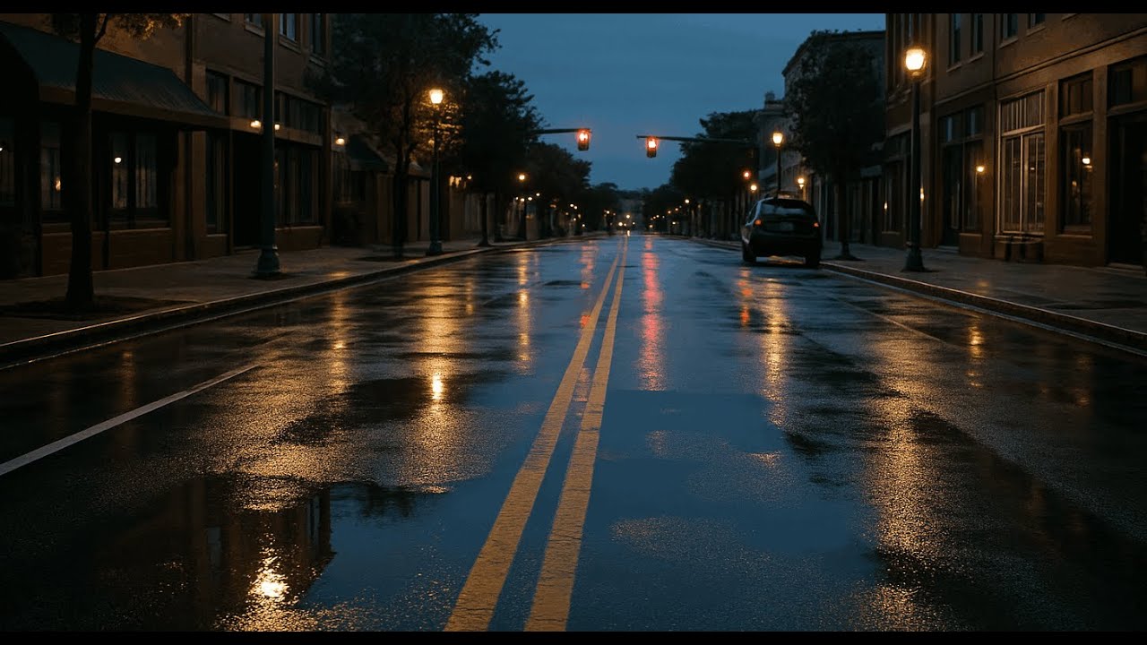 Nighttime Urban Thunderstorm Sounds | Fall Asleep Fast to City Rain